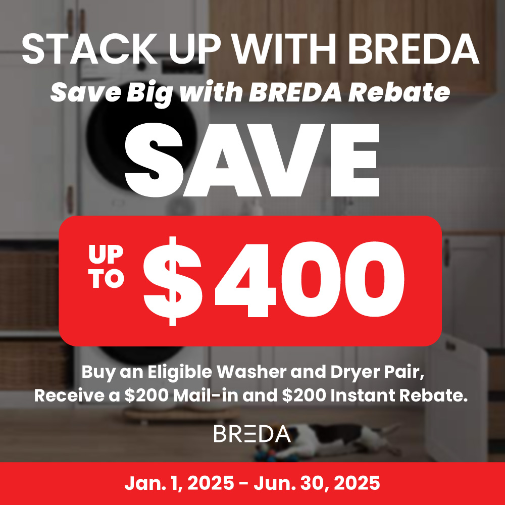 BREDA $400 Laundry Consumer Promo