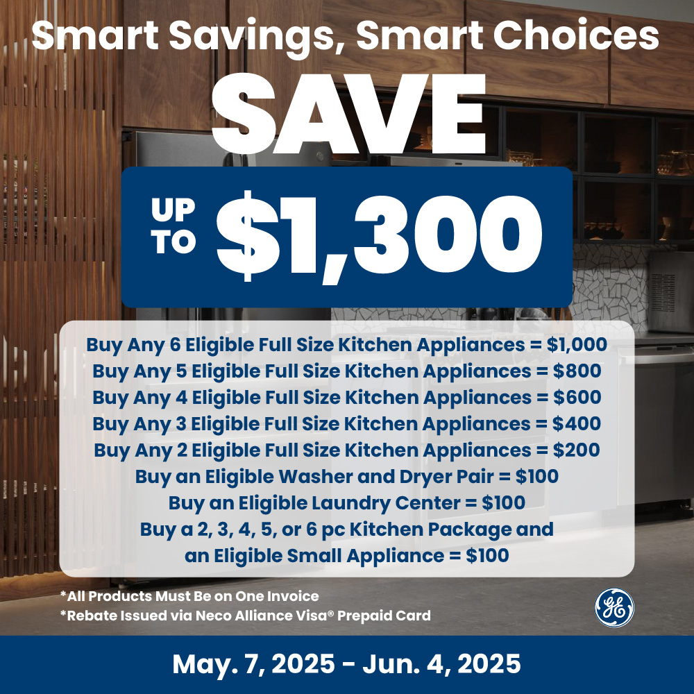 GE NECO Buy More, Save More up to $1,300