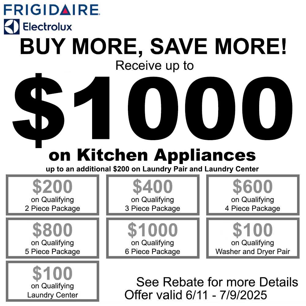 Frigidaire and Electrolux NECO Buy More Save More June 2025