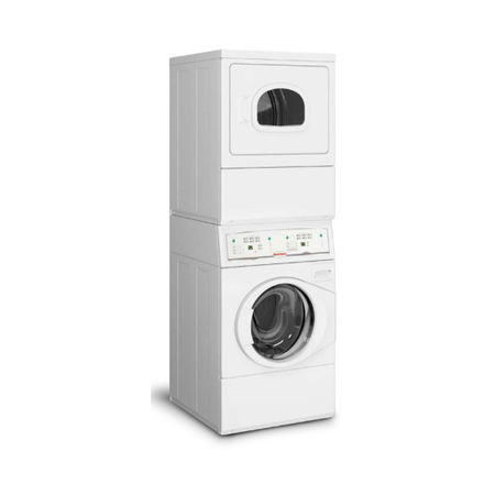 Speed Queen LTEE5ASP175TW01 Light Commercial 27 inch Stacked Washer/Electric Dryer, Non-Vended