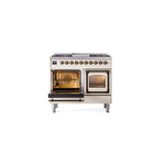 ILVE_UND40FNMPAWB_Nostalgie_II_40"_Dual_Fuel_Range_main_oven_door_opened