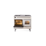 ILVE_UND40FNMPAWC_Nostalgie_II_40"_Dual_Fuel_Range_main_oven_door_opened