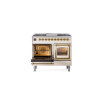 ILVE_UND40FNMPAWG_Nostalgie_II_40"_Dual_Fuel_Range_main_oven_door_opened