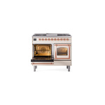 ILVE_UND40FNMPAWP_Nostalgie_II_40"_Dual_Fuel_Range_main_oven_door_opened
