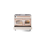 ILVE_UND40FNMPAWP_Nostalgie_II_40"_Dual_Fuel_Range_drawer_opened