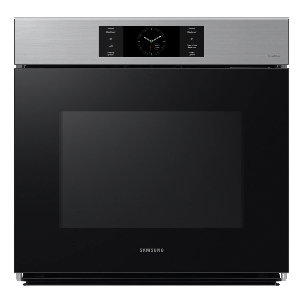 Samsung NV51CG700SSR 30 inch Bespoke Smart Single Wall Oven with 5.1 cu. ft. Capacity, AI Pro Cooking Camera, Air Fry, Air Sous Vide, Duo Flex, Full Steam Cook and 7 inch LCD Display in Matte Black (Stainless Steel)