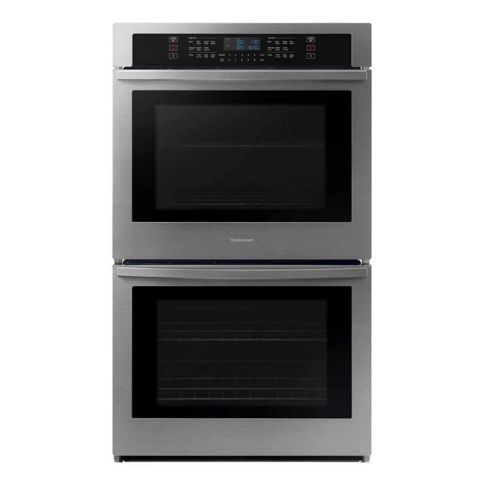 Samsung NV51T5511DS 30 inch Smart Double Wall Oven with 10.2 cu. ft. Total Capacity, Digital Touch Controls with Wifi and Blue Ceramic Interior (Stainless Steel)