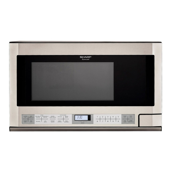 Sharp R1214TY 24 inch Over the Counter Microwave with 1.5 cu. ft. Capacity, 1100-Watt, Turntable, 11 Sensor Cook Options, and 11 Cooking Power Levels (Stainless Steel)