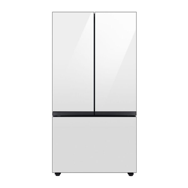 Samsung RF30BB660012 36 inch Bespoke Smart French Door Refrigerator with 30.1 cu. ft. Capacity, Beverage Center, Energy Star (White Glass)