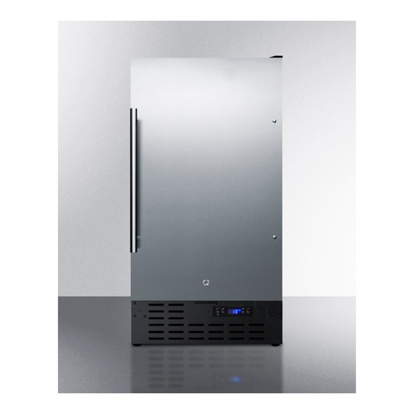 Summit SCFF1842SS 18 inch Built-In All Freezer with 2.7 cu. ft. Capacity, Lock, in Stainless Steel