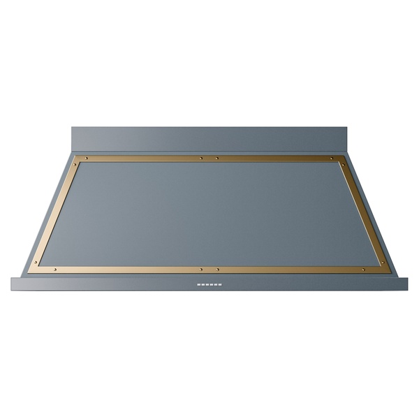 ILVE UANB60BGG Nostalgie II Noblesse 60 inch Range Hood (Blue Grey, Brass)