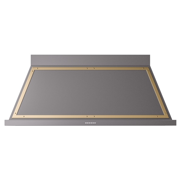 ILVE UANB60MGG Nostalgie II Noblesse 60 inch Range Hood (Graphite Matte, Brass)