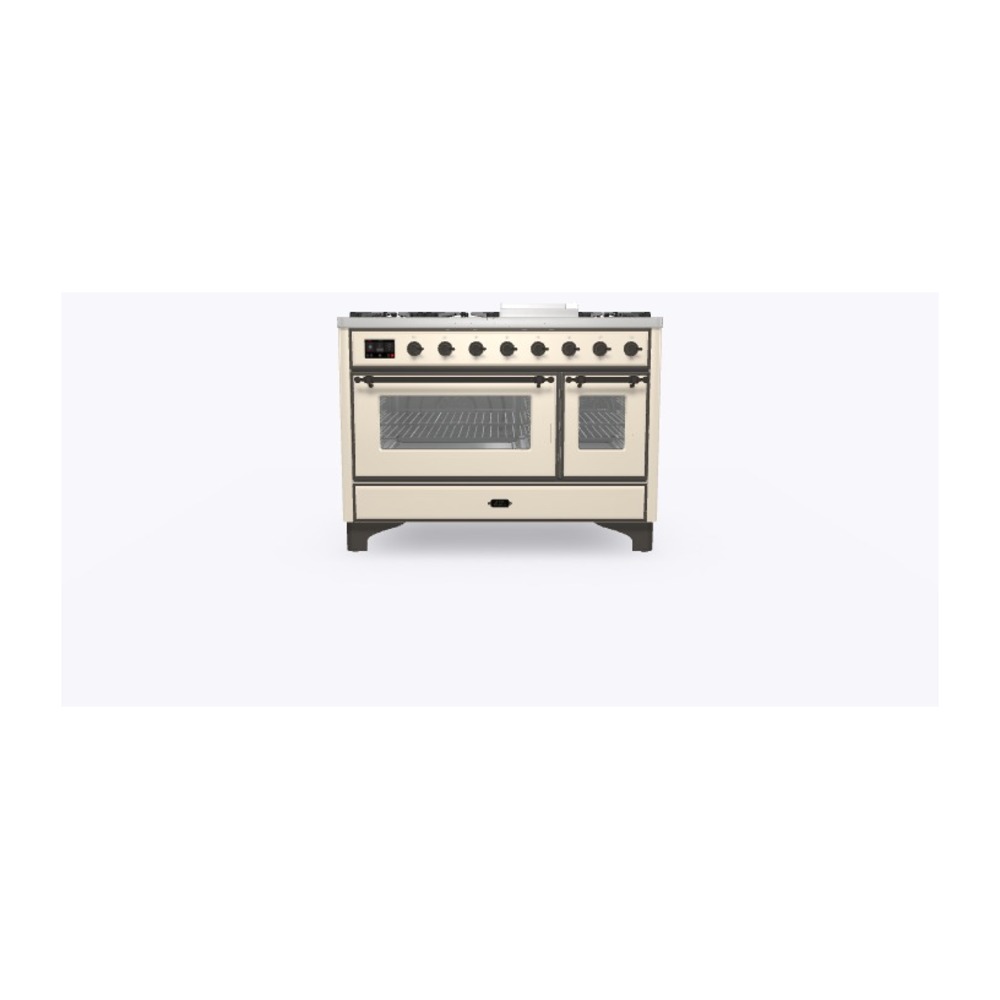 ILVE_UM12FDNS3AWBLP_Majestic_II_48"_Dual_Fuel_Range_Front_View