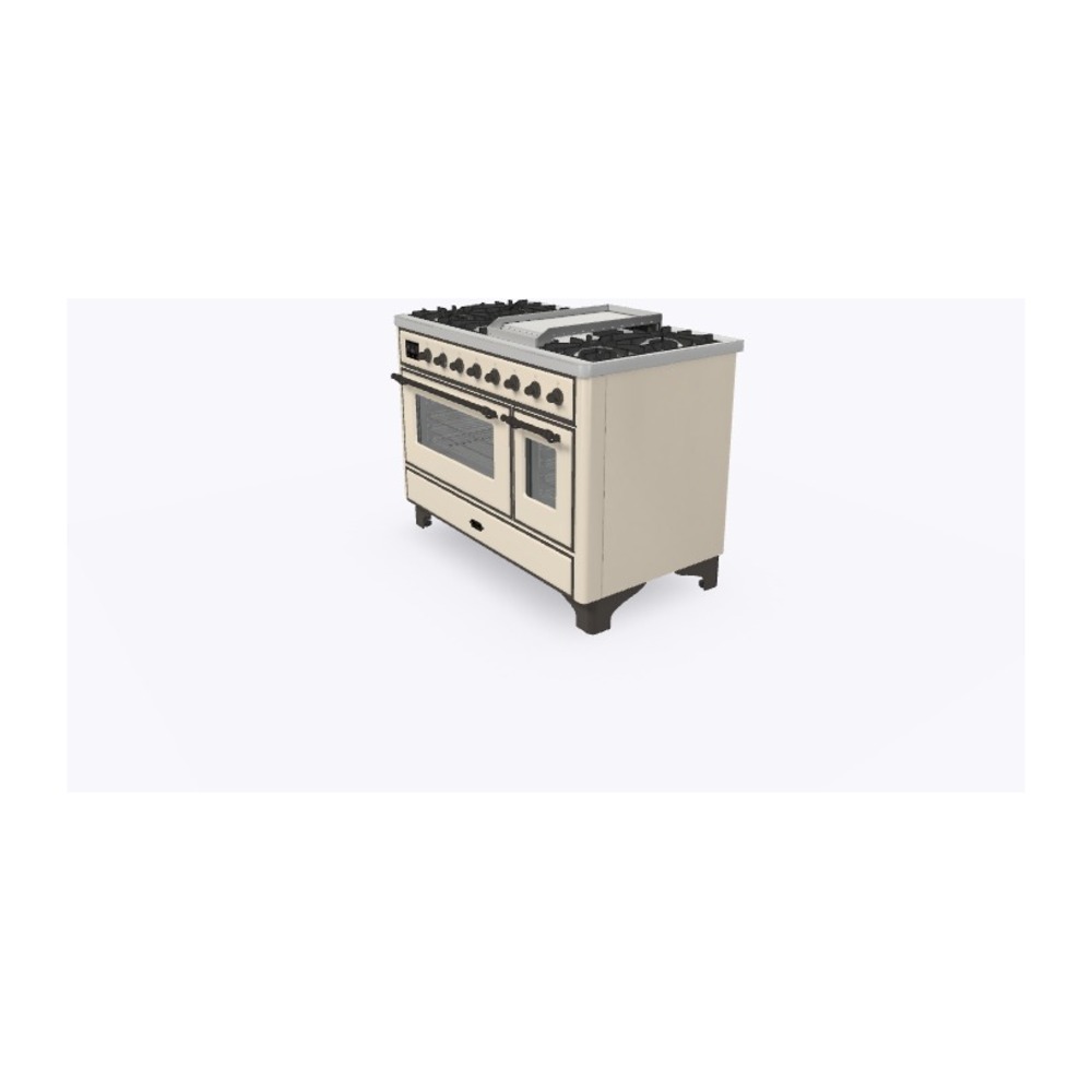 ILVE_UM12FDNS3AWB_Majestic_II_48"_Dual_Fuel_Range_Right_Angle