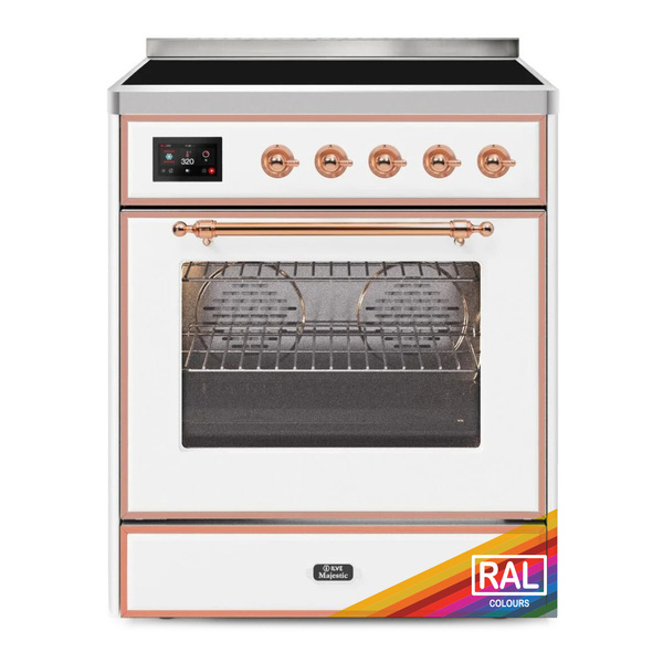ILVE UMI30NE3RAP Majestic II 30 inch Induction Range (Triple Glass Door, RAL, Copper)
