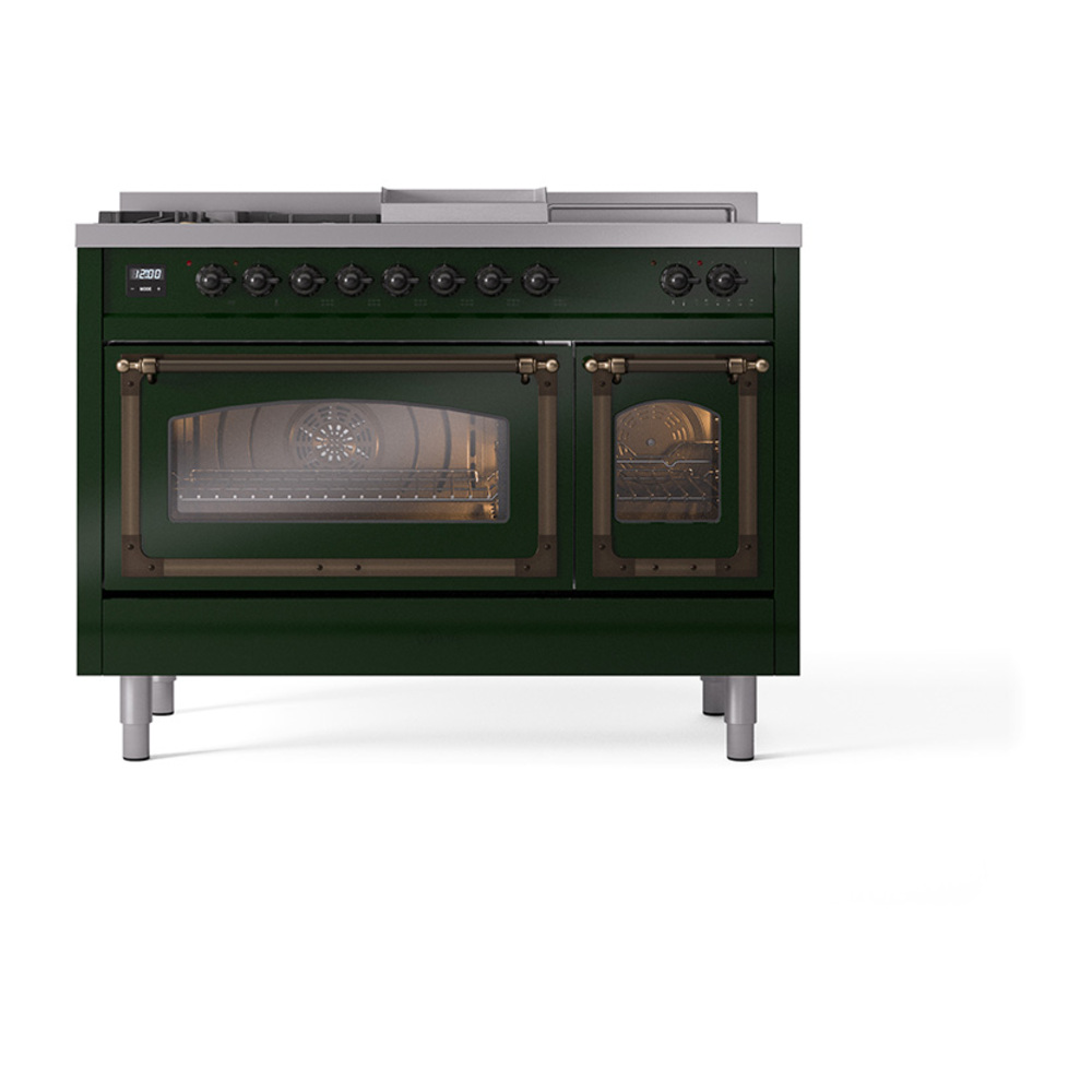 ILVE_UN48FSNMPEGB_Nostalgie_II_48"_Dual_Fuel_Range_front_view