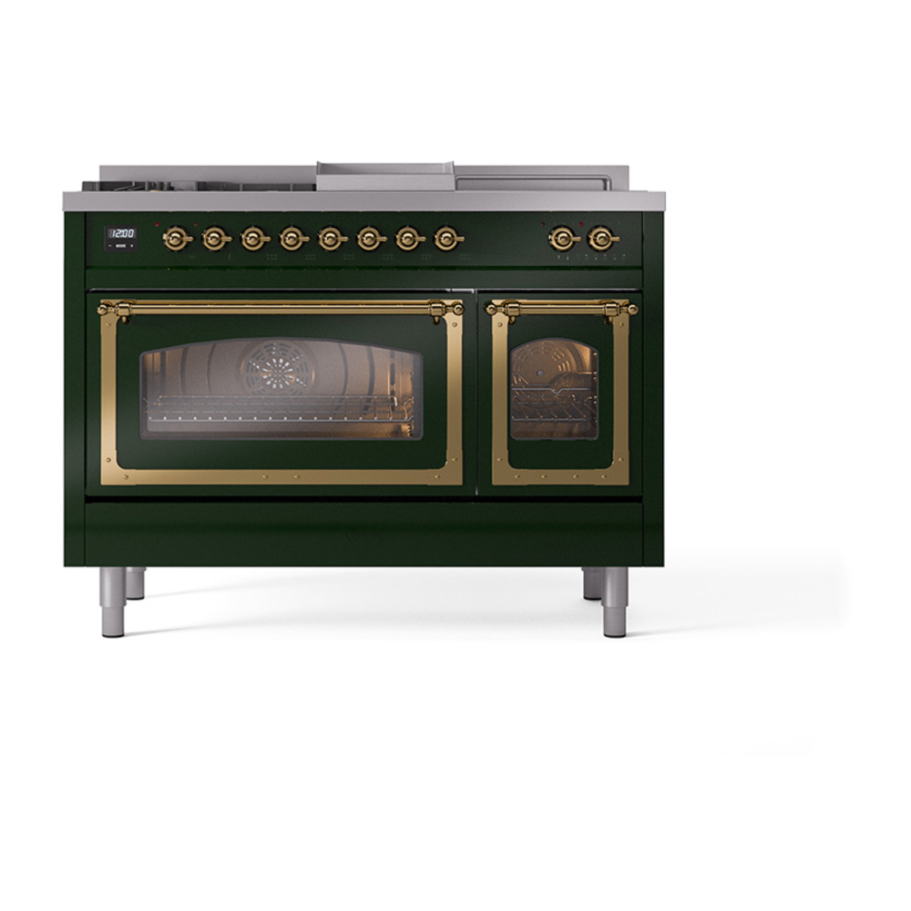 ILVE_UN48FSNMPEGGLP_Nostalgie_II_48"_Dual_Fuel_Range_front_view