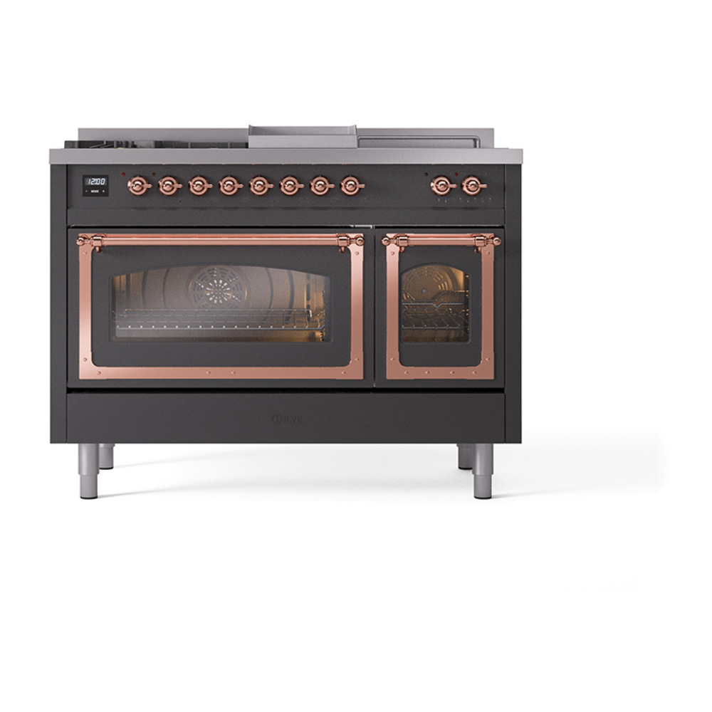 ILVE_UN48FSNMPMGPLP_Nostalgie_II_48"_Dual_Fuel_Range_front_view