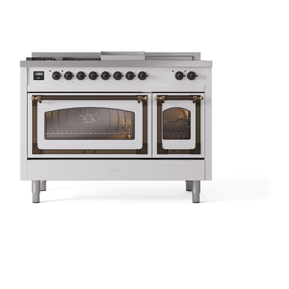 ILVE_UN48FSNMPRABLP_Nostalgie_II_48"_Dual_Fuel_Range_front_view
