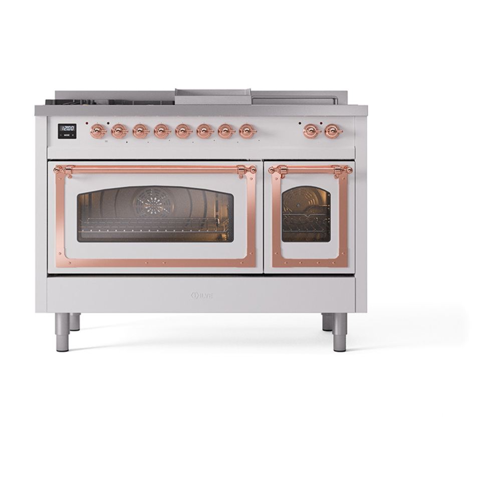 ILVE_UN48FSNMPRAPLP_Nostalgie_II_48"_Dual_Fuel_Range_front_view