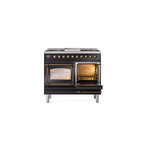ILVE_UND40FNMPBKBLP_Nostalgie_II_40"_Dual_Fuel_Range_side_oven_door_opened