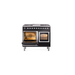 ILVE_UND40FNMPBKCLP_Nostalgie_II_40"_Dual_Fuel_Range_main_oven_door_opened