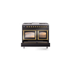 ILVE_UND40FNMPBKGLP_Nostalgie_II_40"_Dual_Fuel_Range_drawer_opened