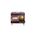 ILVE_UND40FNMPBUC_Nostalgie_II_40"_Dual_Fuel_Range_side_oven_door_opened