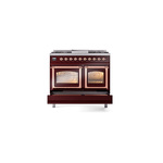 ILVE_UND40FNMPBUP_Nostalgie_II_40"_Dual_Fuel_Range_drawer_opened