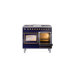 ILVE_UND40FNMPMBB_Nostalgie_II_40"_Dual_Fuel_Range_side_oven_door_opened