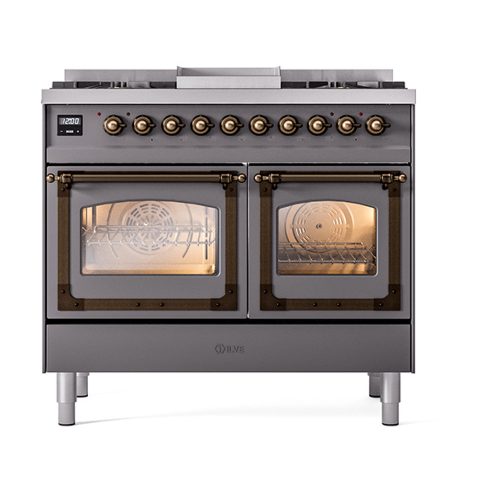 ILVE_UND40FNMPMGB_Nostalgie_II_40"_Dual_Fuel_Range_front_view