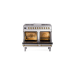 ILVE_UND40FNMPSSG_Nostalgie_II_40"_Dual_Fuel_Range_oven_door_opened