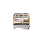 ILVE_UND40FNMPSSG_Nostalgie_II_40"_Dual_Fuel_Range_drawer_opened