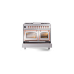 ILVE_UND40FNMPSSP_Nostalgie_II_40"_Dual_Fuel_Range_drawer_opened