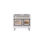 ILVE_UND40FNMPWHBLP_Nostalgie_II_40"_Dual_Fuel_Range_front_view