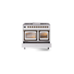 ILVE_UND40FNMPWHBLP_Nostalgie_II_40"_Dual_Fuel_Range_drawer_opened
