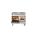 ILVE_UND40FNMPWHGLP_Nostalgie_II_40"_Dual_Fuel_Range_main_oven_door_opened