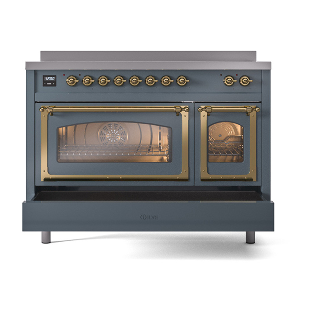 ILVE_UNI486NMPBGG_Nostalgie_II_48"_Induction_Range_drawer_opened