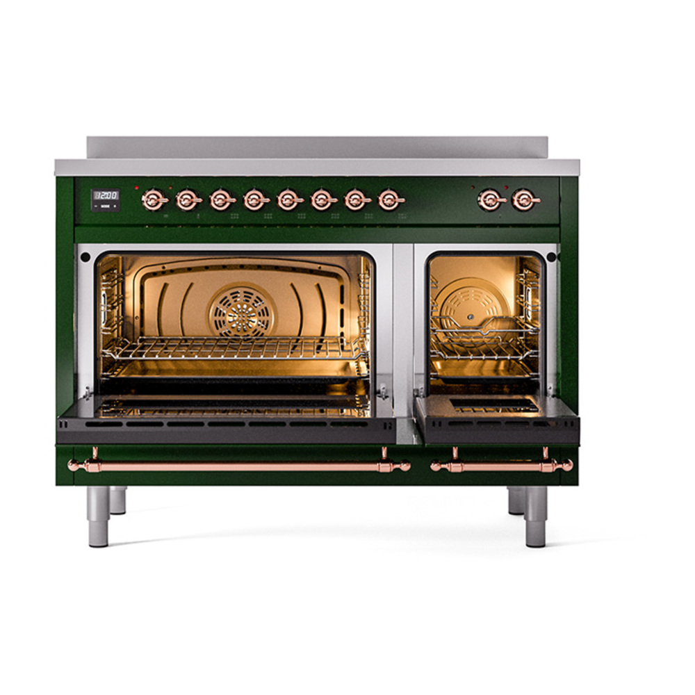 ILVE_UNI486NMPEGP_Nostalgie_II_48"_Induction_Range_oven_door_opened