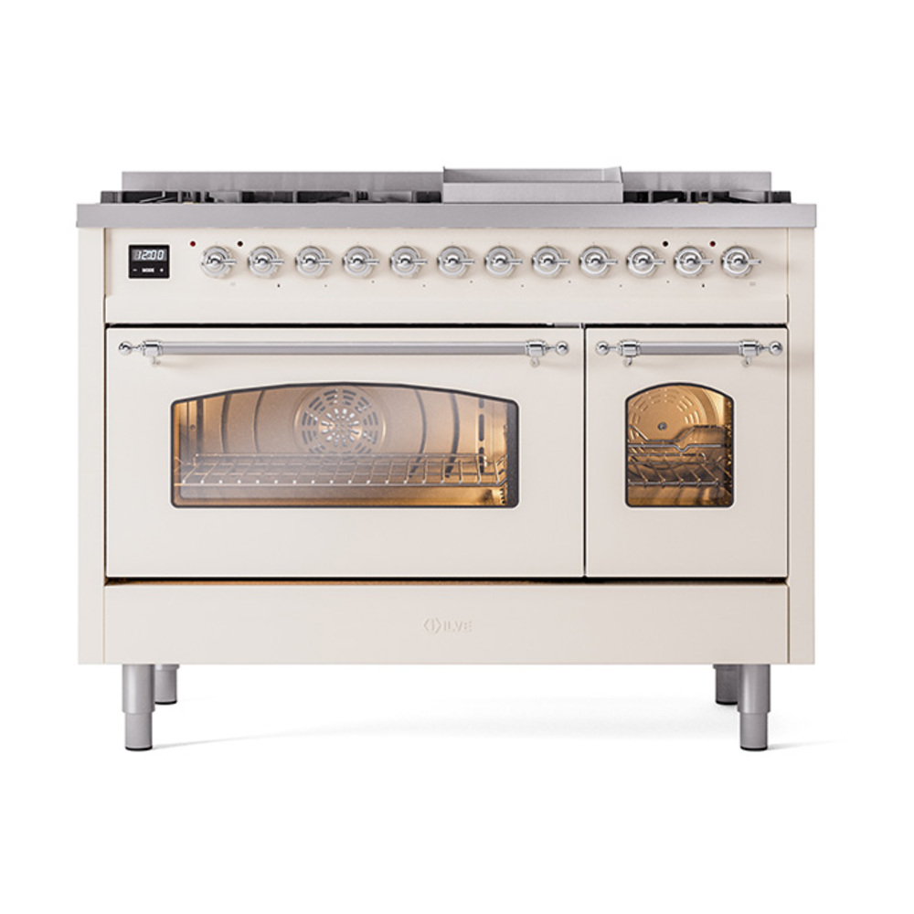 ILVE_UP48FNMPAWC_Nostalgie_II_48"_Dual_Fuel_Range_front_view