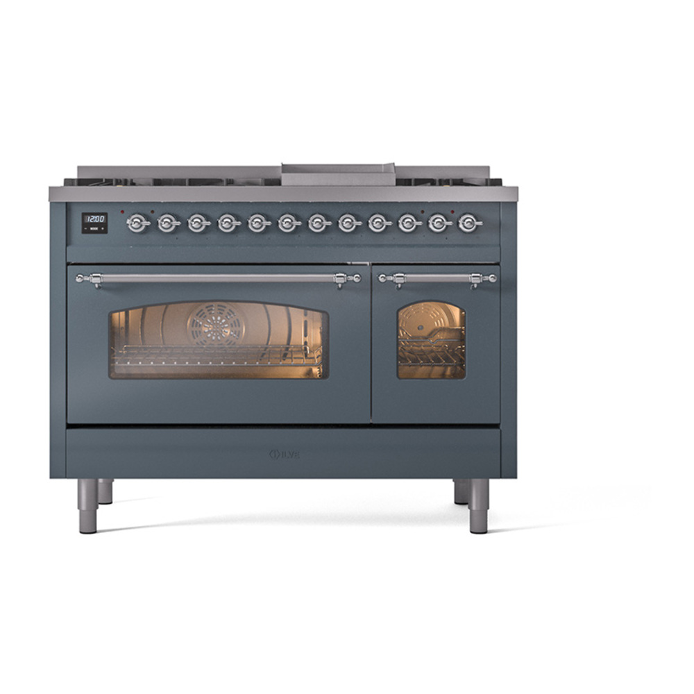 ILVE_UP48FNMPBGCLP_Nostalgie_II_48"_Dual_Fuel_Range_front_view
