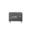 ILVE_UP48FNMPBGGLP_Nostalgie_II_48"_Dual_Fuel_Range_front_view