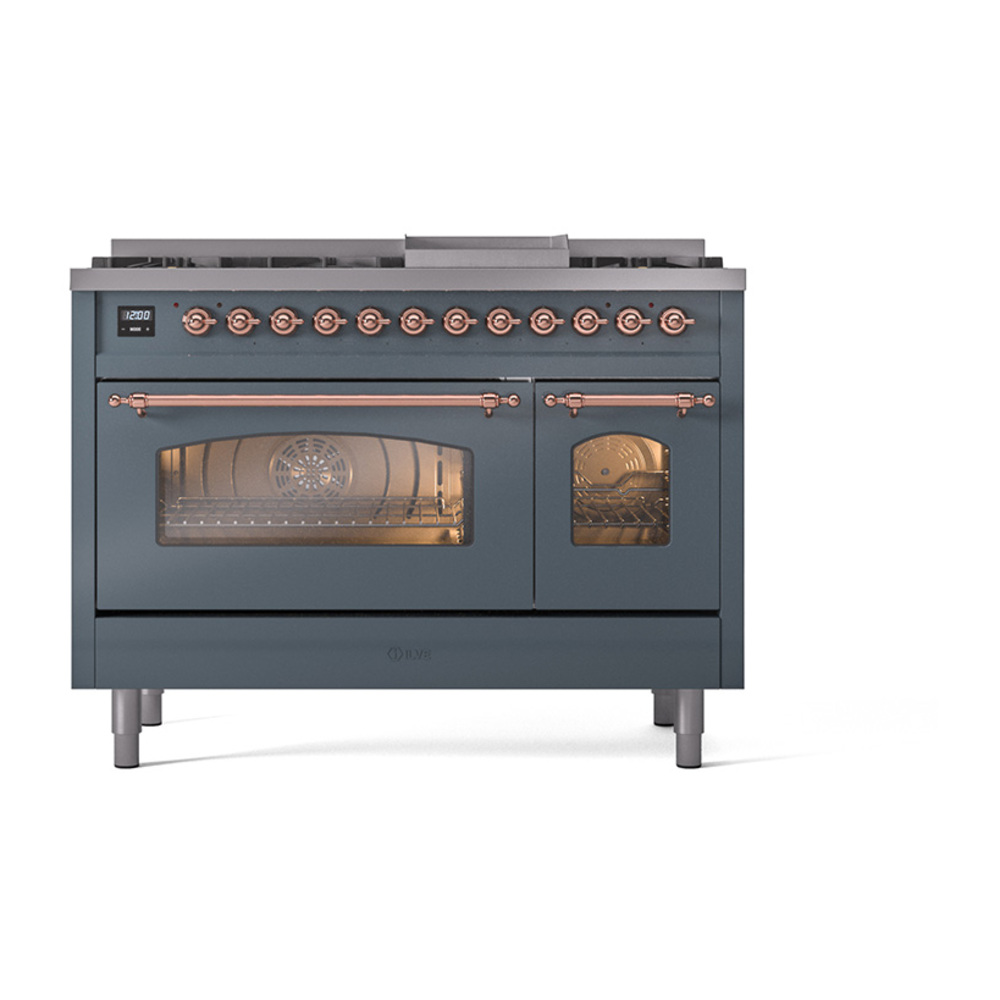 ILVE_UP48FNMPBGPLP_Nostalgie_II_48"_Dual_Fuel_Range_front_view