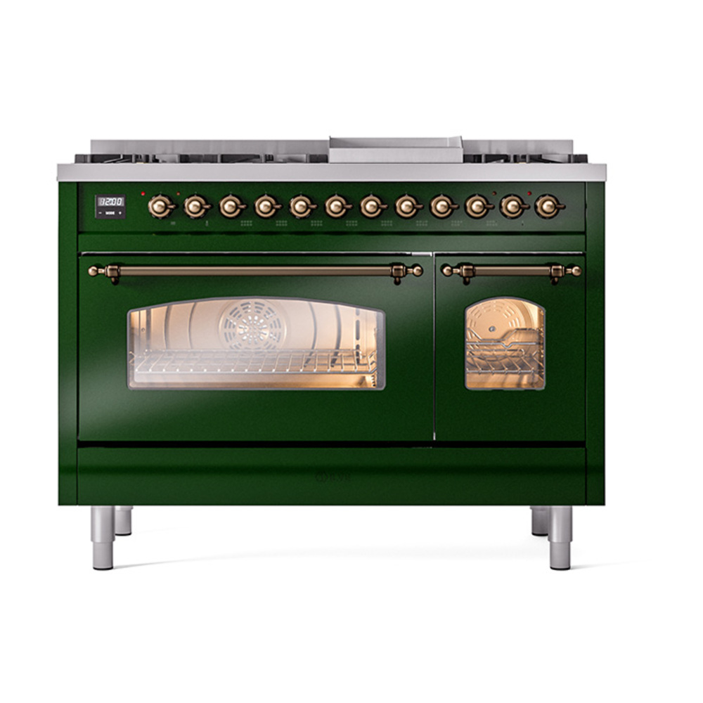 ILVE_UP48FNMPEGB_Nostalgie_II_48"_Dual_Fuel_Range_front_view