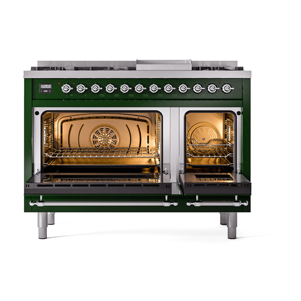 ILVE_UP48FNMPEGC_Nostalgie_II_48"_Dual_Fuel_Range_oven_door_opened