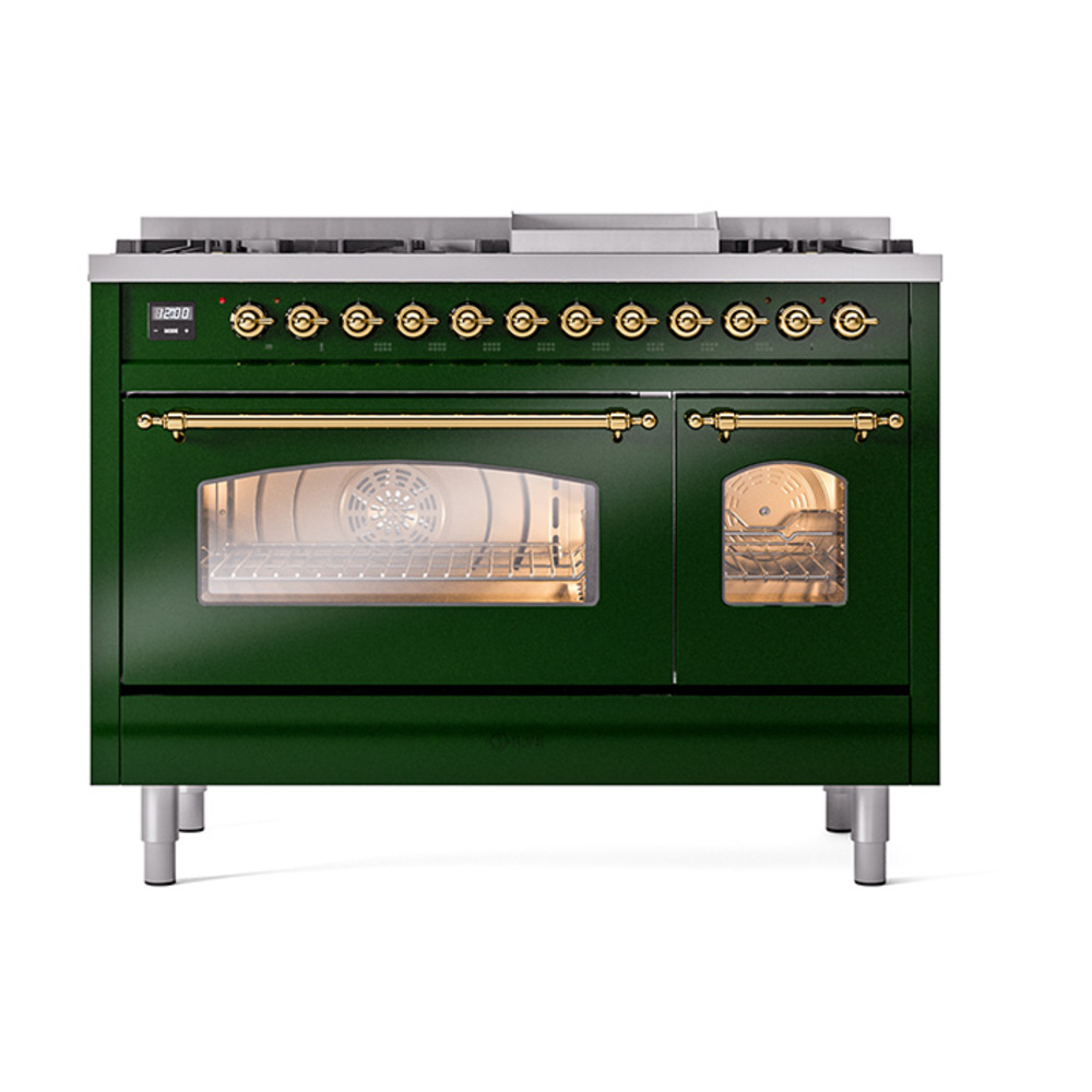 ILVE_UP48FNMPEGGLP_Nostalgie_II_48"_Dual_Fuel_Range_front_view