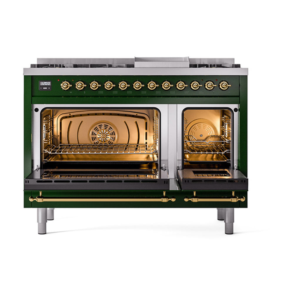 ILVE_UP48FNMPEGGLP_Nostalgie_II_48"_Dual_Fuel_Range_oven_door_opened