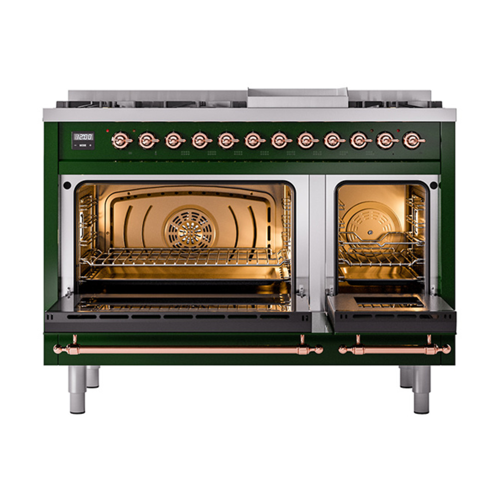 ILVE_UP48FNMPEGP_Nostalgie_II_48"_Dual_Fuel_Range_oven_door_opened