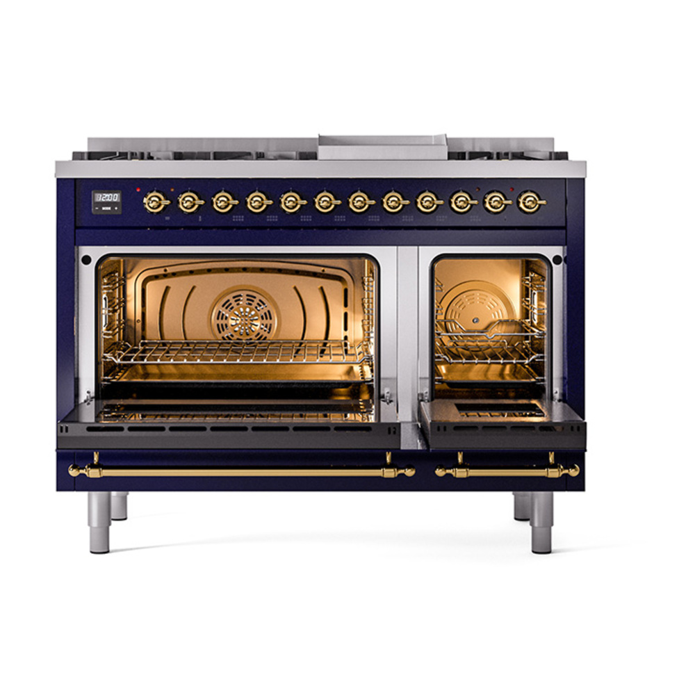 ILVE_UP48FNMPMBGLP_Nostalgie_II_48"_Dual_Fuel_Range_oven_door_opened
