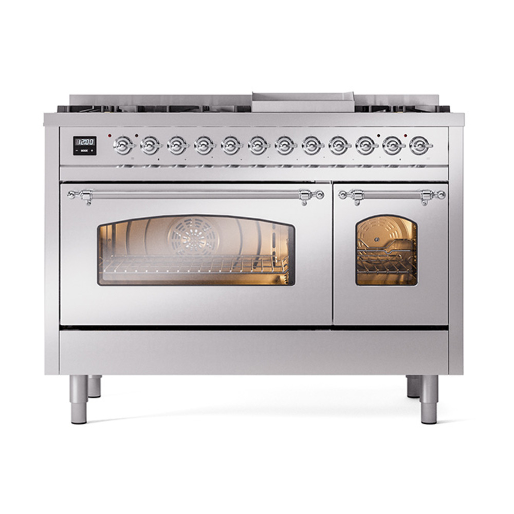 ILVE_UP48FNMPSSC_Nostalgie_II_48"_Dual_Fuel_Range_front_view